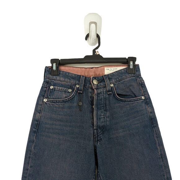 Rag & Bone Women 23 Maya Jeans Jasmine Blue Pink High Rise Ankle Slim Denim NEW - Picture 3 of 8